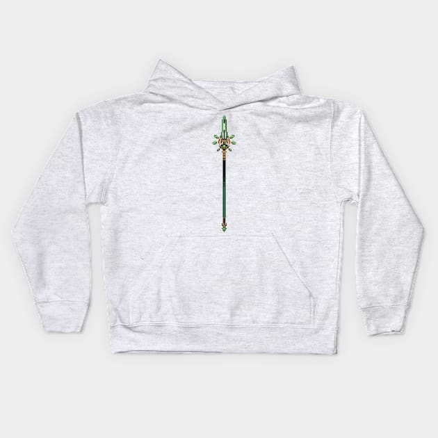 Primordial Jade Winged Spear Kids Hoodie by ZioCorvid